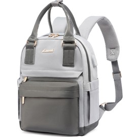 LOVEVOOK Backpack Womens Small Fashion Rucksack Bag for Ladies with USB Port Waterproof Handbag for Girls Anti-theft Mini Casual Daypack City Pack for School Uni Travel, Blue Gray