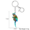 NEWEI Acrylic Macaw Parrot Keyring Colourful Bird Keychain for Women