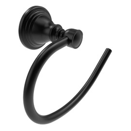 WZKALY Towel Ring, Stainless Steel Hand Towel Holder for Bathroom Wall Mount, Heavy Duty Towel Hanger for Kitchen, Bath, RV (Matte Black)