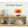 dgudgu Mushroom Kitchen Sponge Holder Resin Sponge Dish Red Sponge