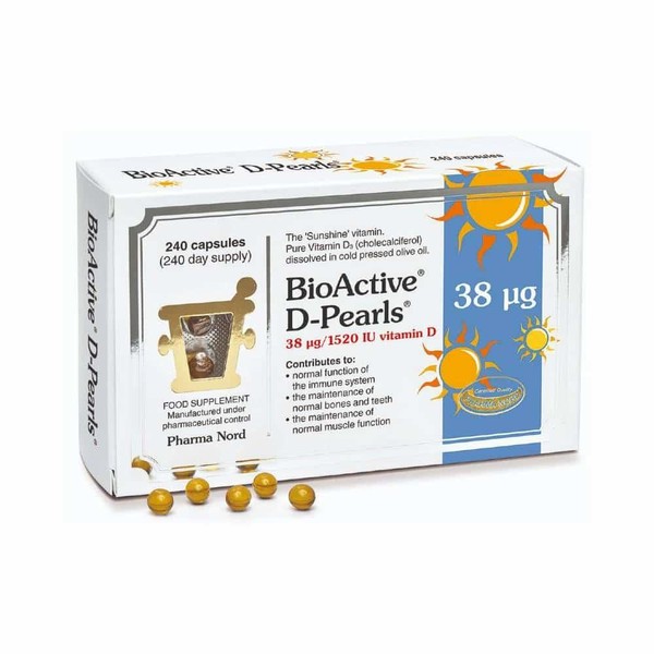 Pharma Nord BioActive D-Pearls 38ug 1520iu Vitamin D Large 240