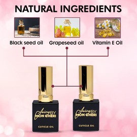 Juicy By Mon Cheri Cuticle Oil Nail 10ml Hydrating, Moisturizing, & Repair Dry and cracked cuticles (Peach Golden Touch)