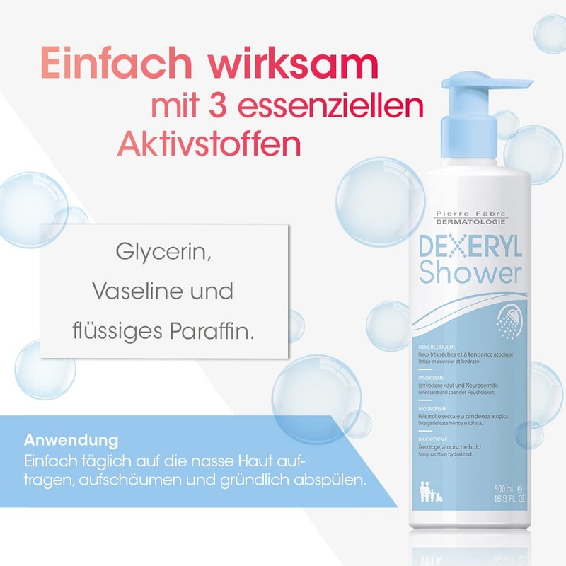 DEXERYL Shower Cream for Very Dry Skin 200 ml Solution