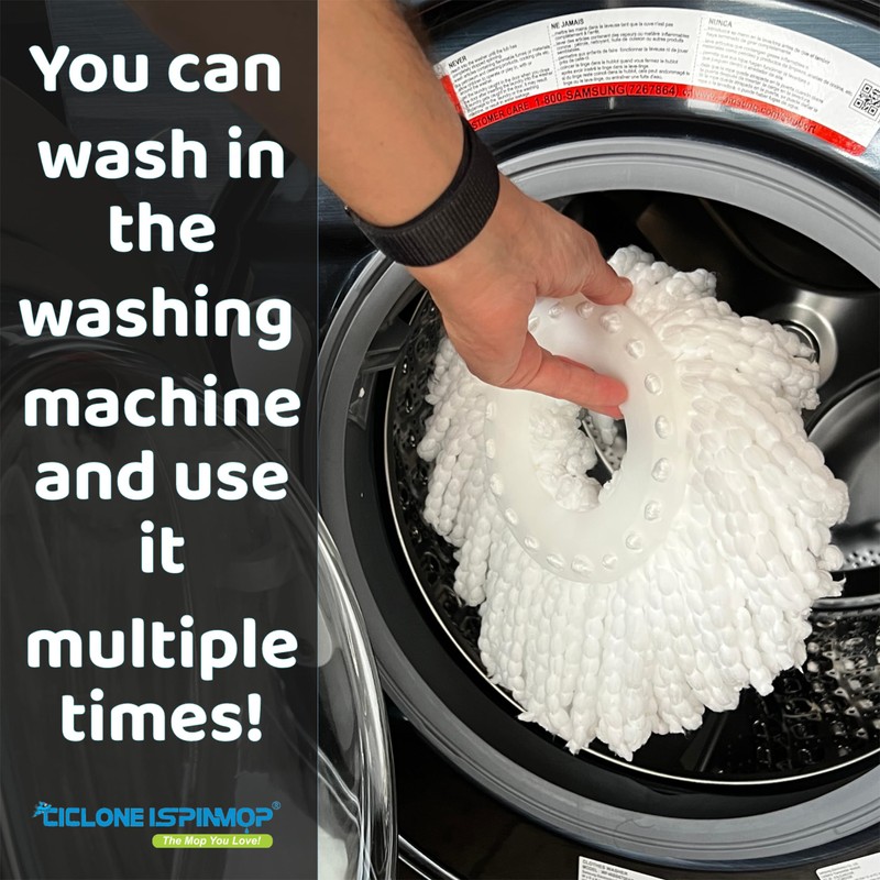 Ciclone Ispinmop Spin Mop Replacement Head - Spin Mop Refill