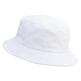 e4Hats.com Big Size Cotton Blend Twill Bucket Hat - White 2XL-3XL