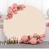 SDOTPMT Diameter 2 m Light Beige Round Background Lid Solid