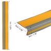 Sourcing Map 3.2Ft PVC L-Shape Stair Nosing, Dark Yellow/Grey
