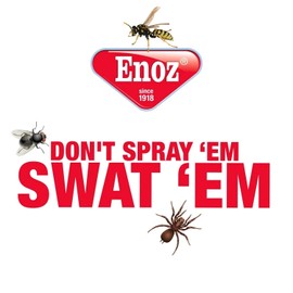 Enoz Fly Swatter, Wire Handled Plastic Fly Swatter, Assorted Colors, 3 Ct