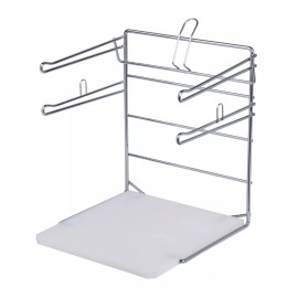 Choice Chrome T-Shirt Shopping Bag Rack Stand Store Holder Dispenser Grocery Bagging