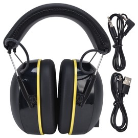 Hearing Protection Earmuffs 5V/1A Noise Canceling Multifunctional Ear Protection Earmuffs for Gardening Black