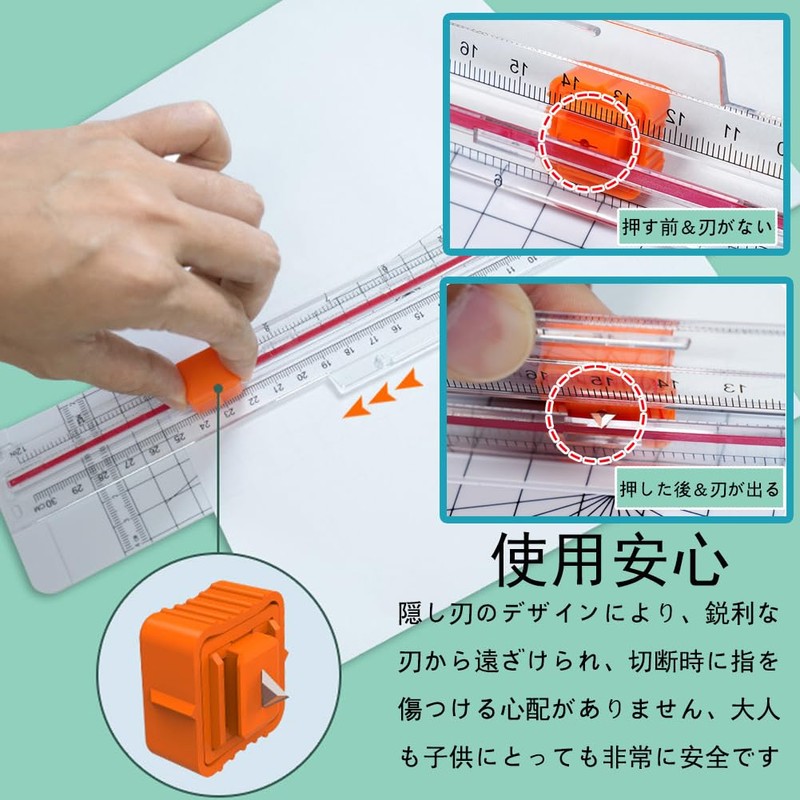 Wefitfix Paper Cutter Multi-functional Slide Cutter for A3/A4/A4/A5/B5/B6 Paper, 5