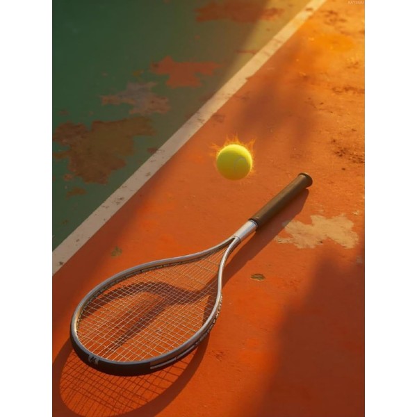 KAYEIUU Diamond Art Kits for Adults Tennis Racket Ball Shadow