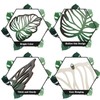 JINGIHE 3 Pcs Wooden Palm Leaves Wall Art, Tropical Jungle