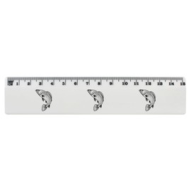 'Pike Fish' 15cm (6 Inch) White Plastic Ruler (RL00079047)
