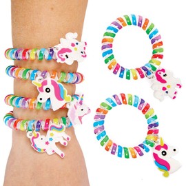 Baker Ross FC950 Unicorn Bracelet - Pack of 10, Bracelets for Children, Ideal for Party Bags, Santa Claus, Children's Birthday Party Bags and Small Gifts