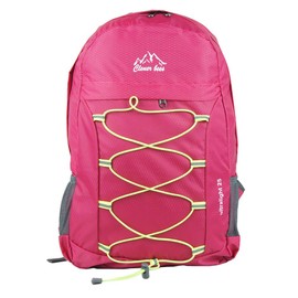 Packable Handy Lightweight Foldable Outdoor Travel Daypack Backpack (Hot Pink)