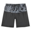 QRANSS Men's Swim Trunks with Compression Liner 7'' Black Camo
