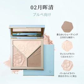 TIMAGE Bronzer Highlight Shading Matte Highlight Highlight Powder Nose Shadow Shading 3-in-1 Tri-Color Palette Creates 3D Contour 17g (02)