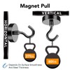 MIKEDE Magnetic Hooks, 70LB+ Strong Magnets Hooks Heavy Duty, Black