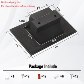 TUMUPSM 120V Indoor Step Lights Outdoor Stair Lights Dimmable 4W, 3000K/4000K/5000K 3 Color Changing Deck Stair Light, IP66 Waterproof Light for Step, Black Horizontal, 6-Pack