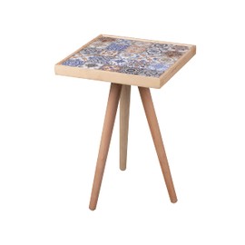 Comfyt Side Table, Coffee Table, End Table, Nightstand Nesting Table, Bedside Table, Accent Table, Home Essentials, Solid Wood Table, Mexican Tile Table, Ceramic End Table