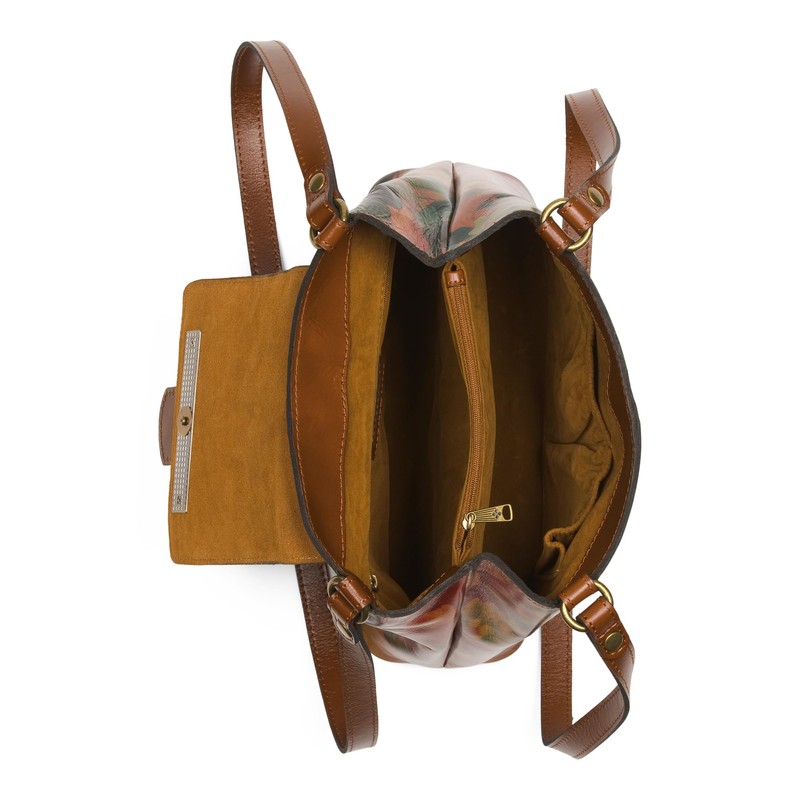 Patricia Nash Larone Leather Medium Hobo Bag with Crossbody Strap,