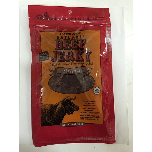 Trader Joe's Natural Beef Jerky - Teriyaki (Pack of 6)