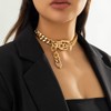 CSIYANJRY99 Chunky Chain Belt Choker Necklace for Women 80s Hip