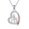 Mother Gifts ROMANTICWORK Sterling Silver Mother Necklaces Mother and Child