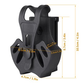 X2TKTACT Polymer Handcuff Case for Most Chain or Hinged Cuffs,Fits ASP, Quick Release Law Enforcement Duty Handcuff Holster, MOLLE Compatible Belt Clip