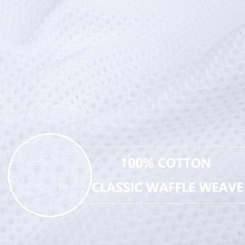 Moosfor 100% Cotton Kitchen Cleaning Cloths, Highly Absorbent Soft Dish Cloths, Quick Drying Kitchen Accessories for Washing Up, Pack of 6, 30 x 30 cm, White