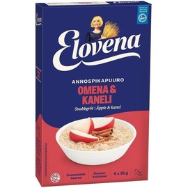 Elovena Apple-Cinnamon Instant Oatmeal 1 Box of 210g SÖPÖSÖPÖ pack (SOPOSOPO)