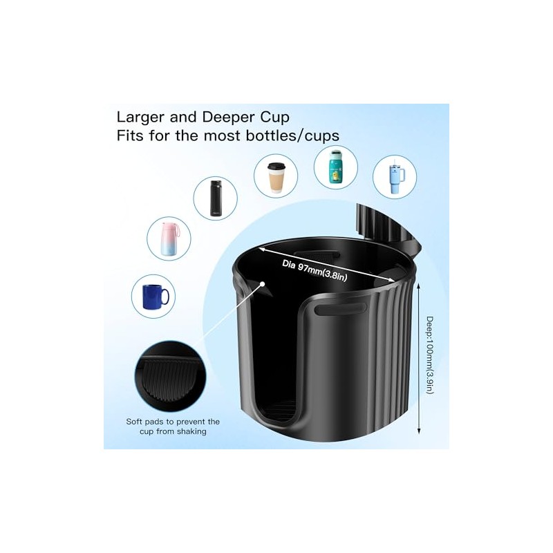 Cup Phone Mount for Car - 2026 Upgraded Long Arm