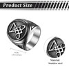JewelryWe Men's Lucifer Sigil Ring: Satanic Hypoallergenic Stainless Steel Baphomet