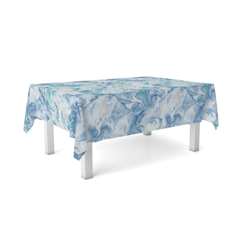 Martina Home GENIL Oilcloth Tablecloth Blue 140 Round