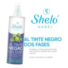 Al Tinte Negro Dos Fases Shelo Nabel 265ml 3pz Tono Negro