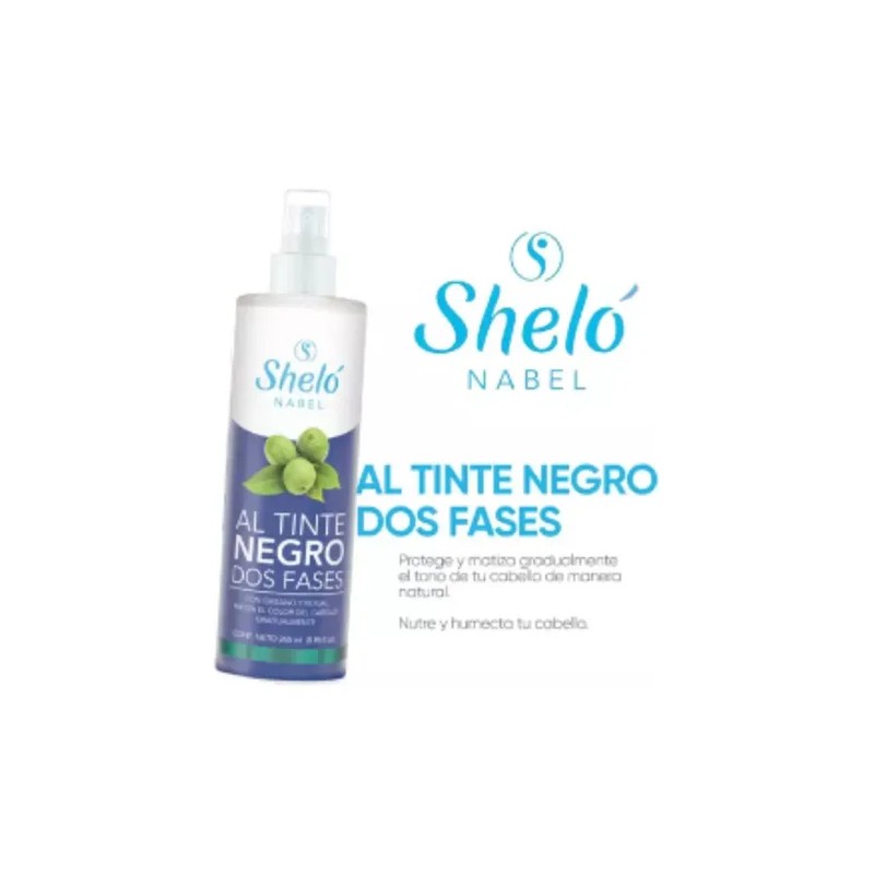 Al Tinte Negro Dos Fases Shelo Nabel 265ml 3pz Tono