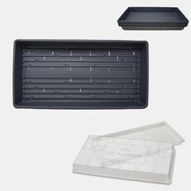 TO Plastics 10 Each - 1020 Trays with Holes, with Humidity Dome