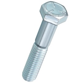 Kozelo 10 Pcs Hex Head Screws Bolts - [3/8"-16x2"] Carbon Steel Grade 5 Hex Tap Hexagon Head Machine Bolts Right Hand External Hex Drive, Blue White