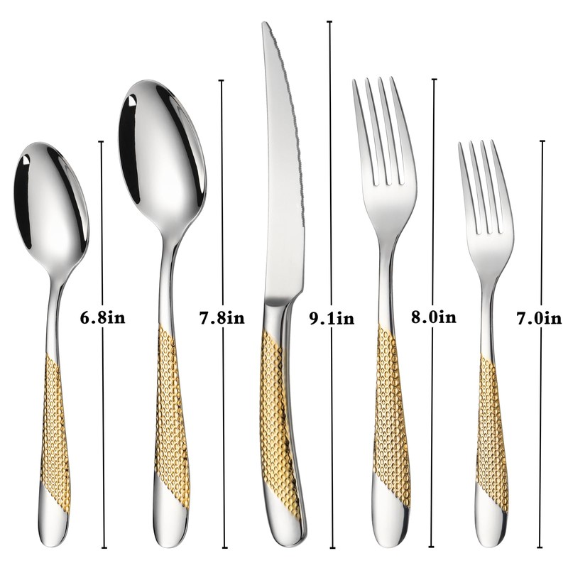 40-Piece Silverware Set Stainless Steel Flatware Set Service for 8