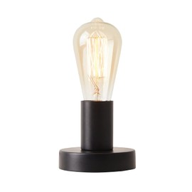 wiheajuora Vintage Table Lamp, Industrial Desk Lamp, Small Retro Night Light, Steampunk E27 Lamp Holder for Home Lighting Decor, Cafe Bar, Studio Antique Decor, Black (Without Lamp)