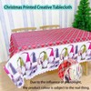 Sricam Christmas Table Cloth, Large Washable Christmas Tablecloths Waterproof Grey