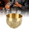 Brass Tea Cup Exquisite Embossed Patterns Retro European Small Coffee