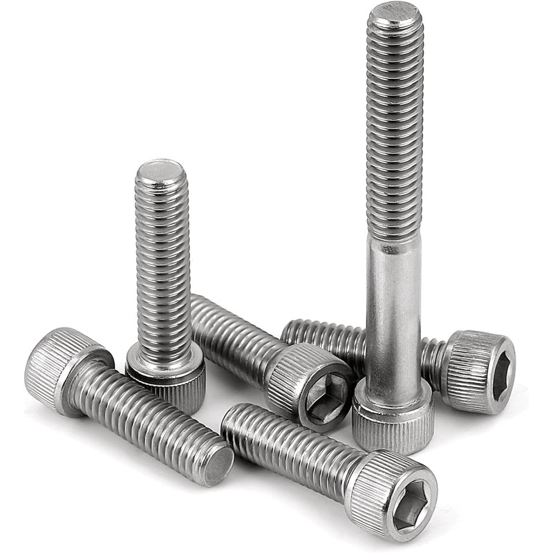 Socket Cap Screws with Cylindrical Head (50, Silver, M6x10)