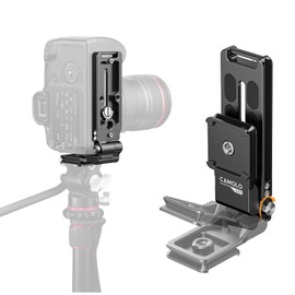 Foldable DSLR Camera L Mount - Arca Base Universal Vertical Camera Mount Horizontal Shift Tripod Quick Release Plate