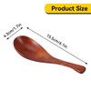 Wooden Soup Spoon 2pcs, Japanese Ramen Soup Spoons 6.1 inches