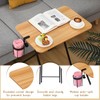 Leinuosen Set of 2 Foldable TV Trays with Cup Holder,