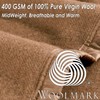 Poyet Motte Rivoli Solid 400GSM 100% Virgin Wool Blanket, Medium/Heavy