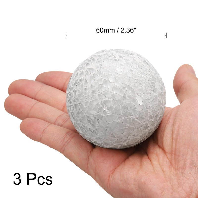 Sourcing Map Decorative Glass Balls - 3 Pcs, 2.36 Inch