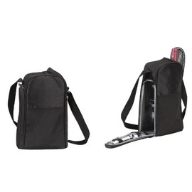 WINE-TO-GO TOTE COOLER WITH 2 WINE GLASSES - BLACK